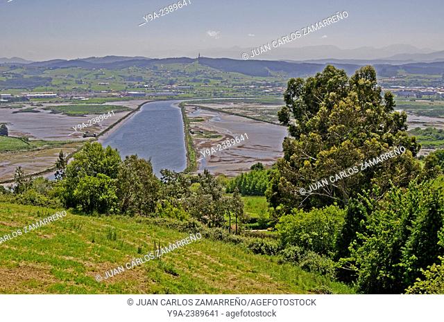 Suances Bay, Saja river marsh, Suances, Cantabric Sea, Atlantic Ocean, Cantabria, Spain