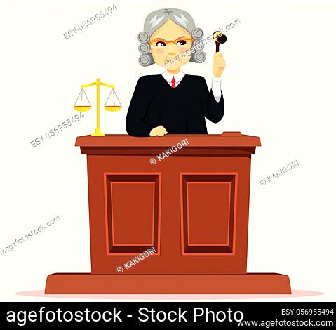 Cartoon judge gavel Stock Photos and Images | agefotostock