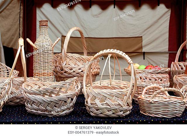 baskets on rural market