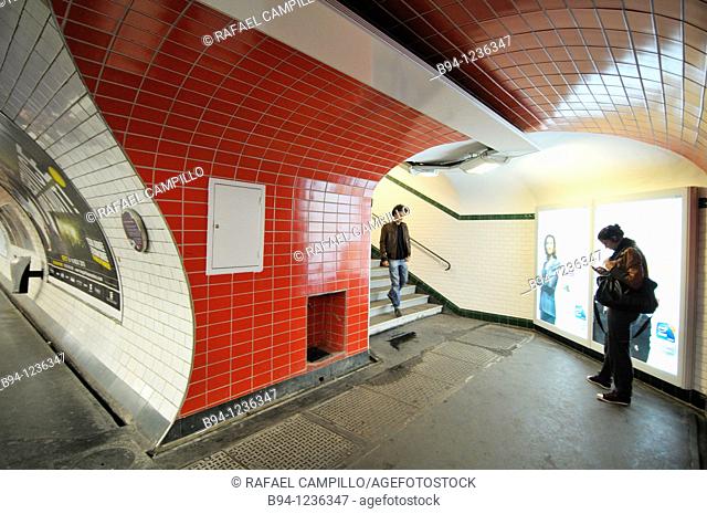 Subway station, Paris, France