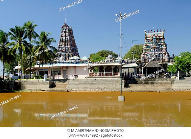 Sri Karpagavinayagar temple (Lord Ganesh Temple) is a 1;600 years old rock-cut temple on the Karaikudi Madurai road ; Pillaiyarpatti ; Tamil Nadu ; India