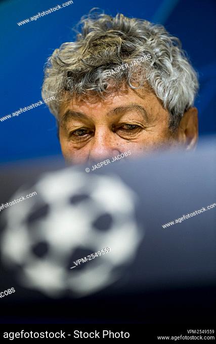 Kyiv's head coach Mircea Lucescu pictured during a press conference of Ukrainian club Dynamo Kyiv, Tuesday 22 September 2020, in Gent