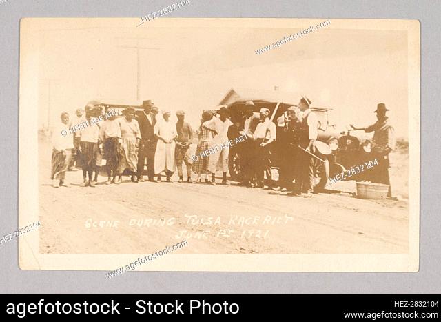 'Scene during Tulsa Race Riot June 1st 1921'. Creator: Unknown