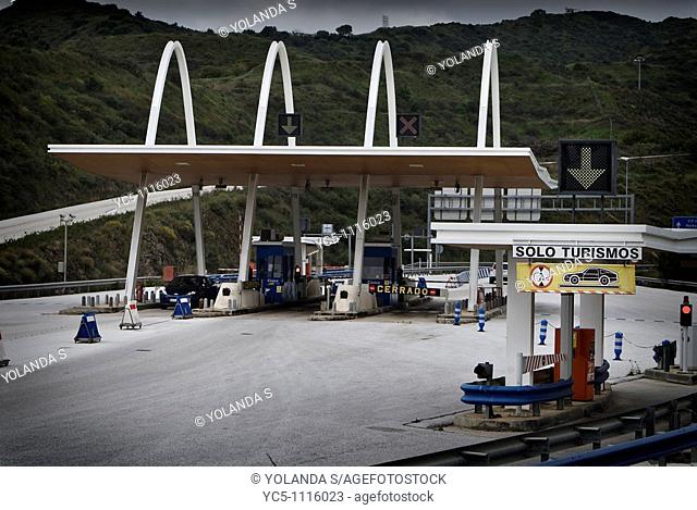 Highway toll. Calahonda. Mijas. Malaga province. Spain