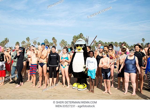 The 58th Annual New Year's Day Penguin Swim was held at Venice Beach in Venice, California, USA. The event is sponsored by the Southern California Aquatics...