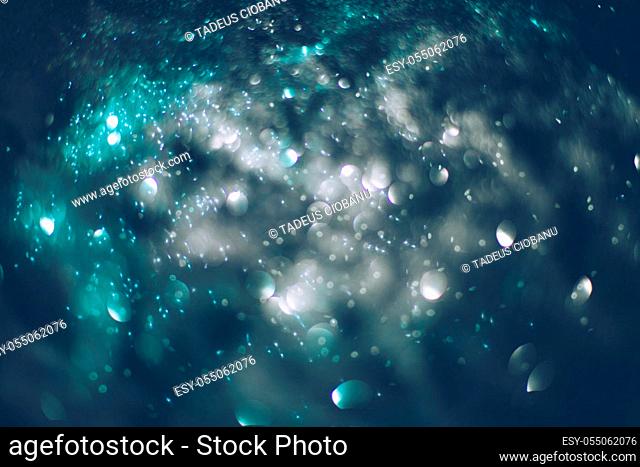 Abstract compositione in bokeh on black background
