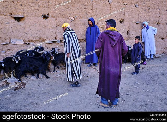 Morocco, High Atlas, Draa valley, Agdz, Thursday souk