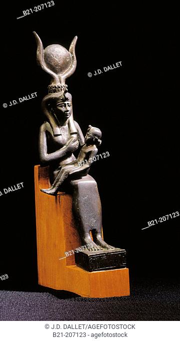 Statue of Isis with Horus child. Egyptian Museum. Egypt
