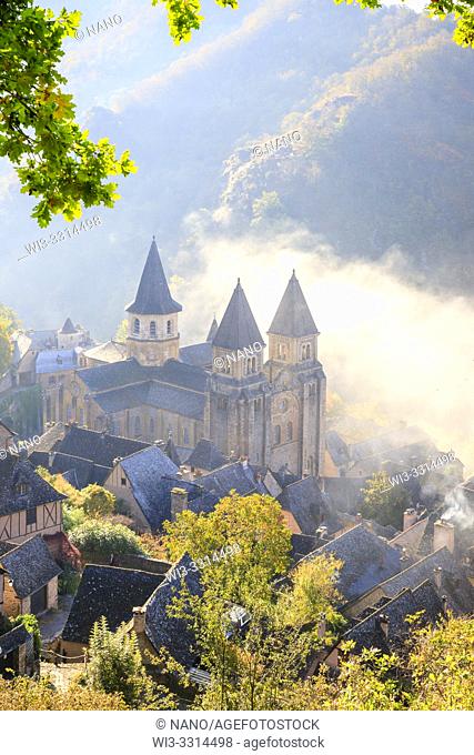 France, Aveyron, Conques, labelled Les Plus Beaux Villages de France (The Most Beautiful Villages of France), stop on El Camino de Santiago