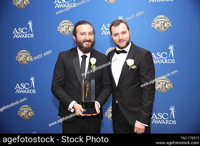 (L-R) Samir Ljuma and Fejmi Daut attend the 34th Annual American Society of Cinematographers ASC Awards at Ray Dolby Ballroom in Los Angeles, California, USA