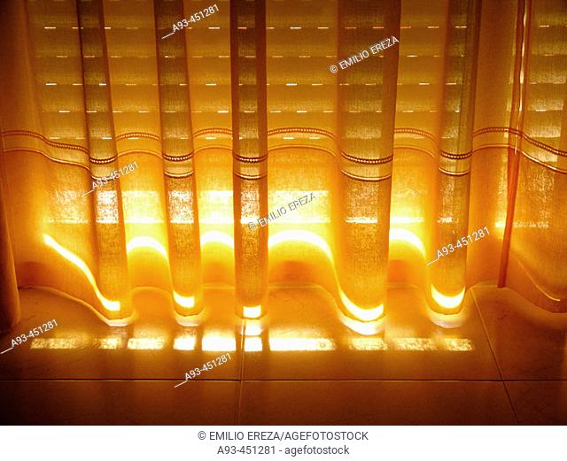 Sunlight on curtains