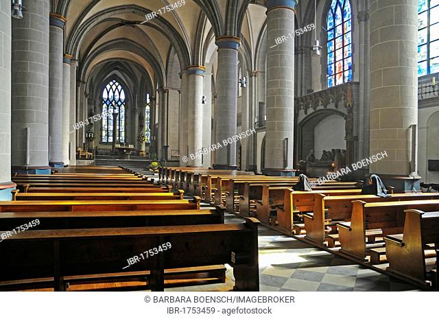Pews, Essen Cathedral, Essen Minster, Essen, Ruhr area, North Rhine-Westphalia, Germany, Europe