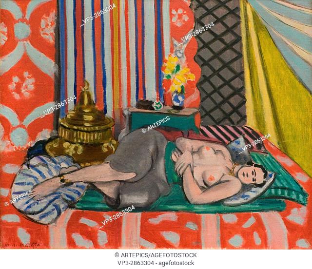 Henri Matisse. Odalisque Ã  la culotte grise. 1927. XX th Century. Paris Orangerie Museum
