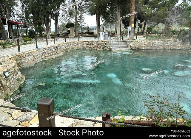 Cleopatra Antique Pools. Situated above the Pamukkale white travertine pools is one particularly spectacular location fed by the same hot springs
