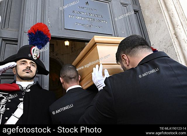 Funeral ceremony for film legend Gina Lollobrigida in Montesanto Church . Lollobrigida died in Rome on Monday, Jan. 16, 2023