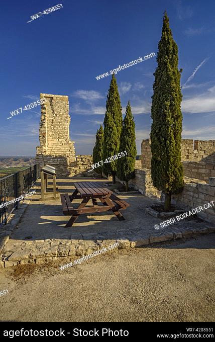 Hermitage and monastery of San Salvador on the summit of the same name (Bajo Cinca, Huesca, Aragon, Spain)