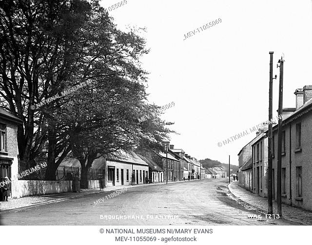 Broughshane, Co. Antrim - a view of the main street. (Location: Northern Ireland: County Antrim: Broughshane)