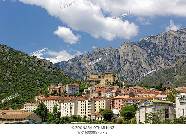 View of the the old town, Citadel, Corte, Corsica