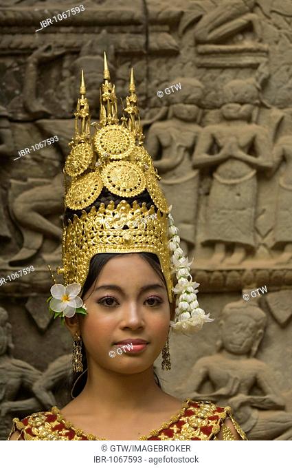 Apsara dancer, Ta Som Temple, Angkor, Siem Reap, Cambodia, south-east Asia