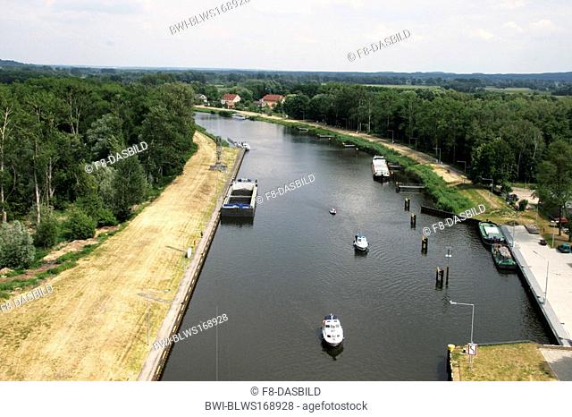 area of the boat lift in Niederfinow at Oder-Havel-Kanal, Germany, Brandenburg, Niederfinow