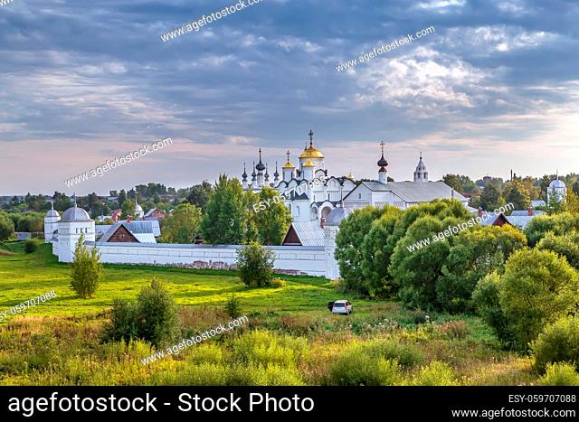 View of Intercession convent in Suzdal, Russia