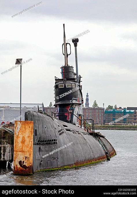 Decommissioned Zulu Class Submarine Docked in Amsterdam