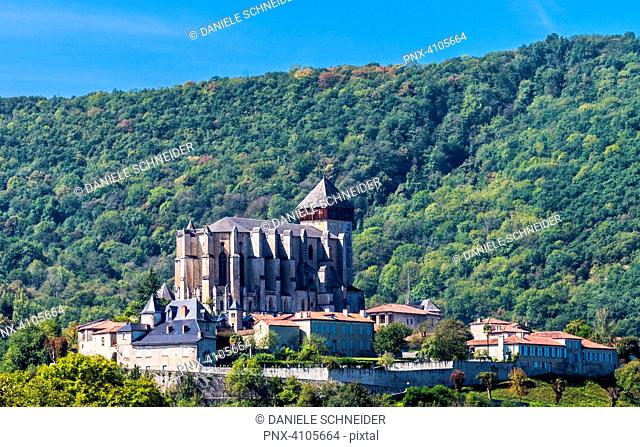 France, Piedmont of the Pyrenees, Haute Garonne, Saint Bertrand de Comminges, cathedral Saint Marie (11th-16th century) Saint James way (UNESCO World Heritage)...