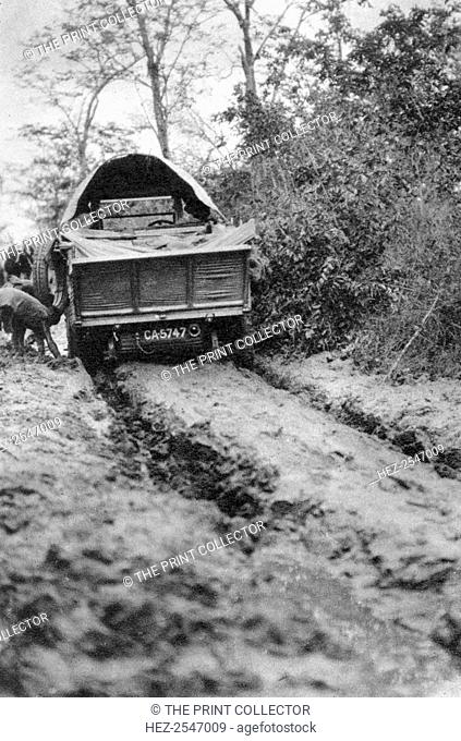 Ploughing through mud, Bulawayo to Dett, Southern Rhodesia, c1924-c1925 (1927). A print from Cape to Cairo, by Stella Court Treatt