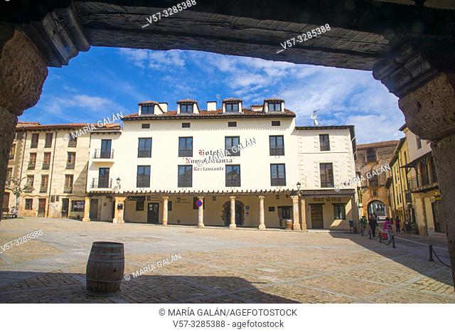 Doña Urraca Square. Covarrubias, Burgos province, Castilla Leon, Spain
