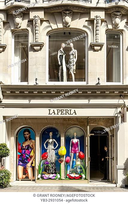 The Exterior Of La Perla Lingerie and Night Wear Store, Old Bond Street, London, UK