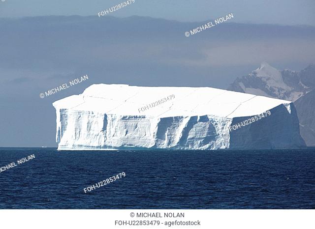 A massive tabular iceberg off the coast of Elephant Island in the South Shetland Island Group, Antarctica