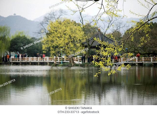 Lake in the lake, Santanyinyue at West Lake, Hangzhou, China