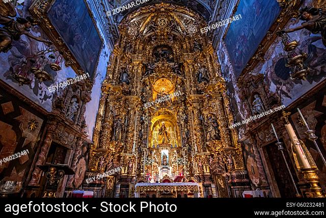 SEVILLE, ANDALUSIA, SPAIN, MAY, 25, 2017 : interiors of Santa maria Magdalena church, may 25, 2017, in Seville, andalusia, spain