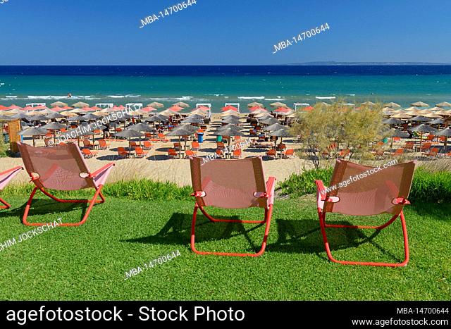 View of Banana Beach, Zakynthos Island, Ionian Islands, Mediterranean Sea, Greece