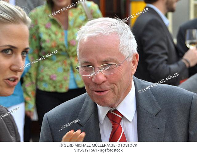 Former swiss federal governor and chancellor Christoph Blocher giving an interview to the swiss television at the swiss national museum Inauguration of the new...