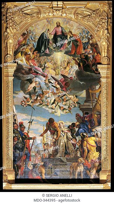 The Martyrdom of St Justina, by Paolo Caliari known as Veronese, 1575, 16th Century, canvas, . Italy, Veneto, Padua, Santa Giustina Basilica