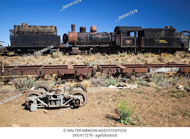 Narrow gauge steam locomotive museum, El Maiten, Chubut Province, Patagonia, Argentina