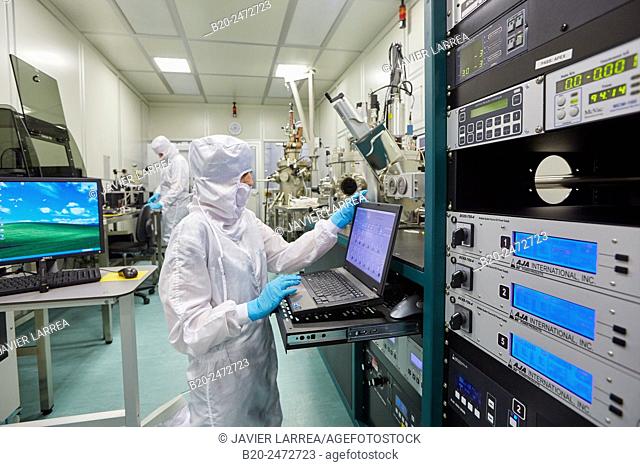 AJA Sputter system / 4 point probe station. Cleanroom. Nanotechnology. Laboratory. CIC nanoGUNE Nano science Cooperative Research Center. Donostia