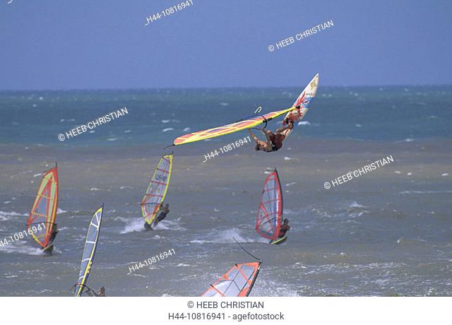 wind surfing, surfing, sea, sport, water sport, Ho Okipa Beach park, Maui, Hawaii, USA, United States, America