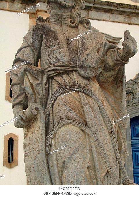 Sculpture, Senhor do Bom Jesus de Matosinhos Basilica, Minas Gerais, Congonhas, Brazil