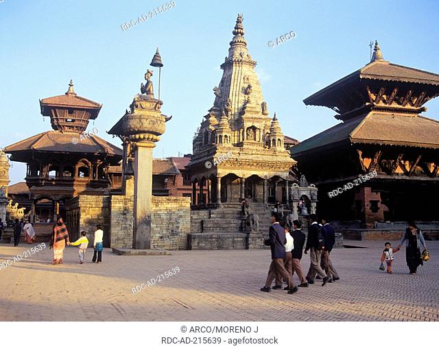 Temples, Durbar Square, Bhaktapur, Nepal, Lasku Dhwakha