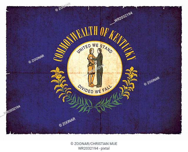 Grunge flag of Kentucky (USA)