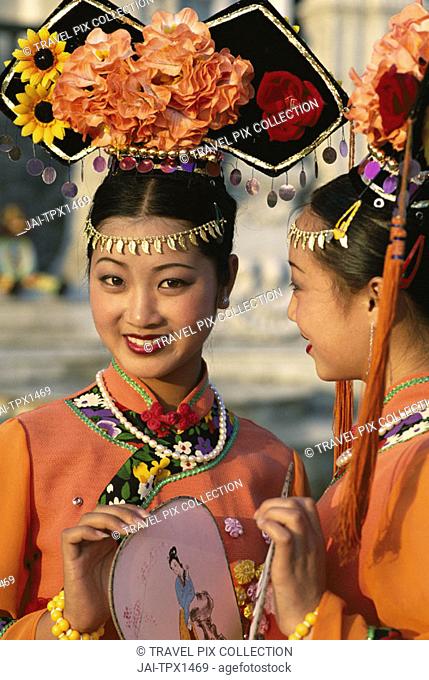 Women Dressed in Traditional Costume        , Beijing  , China