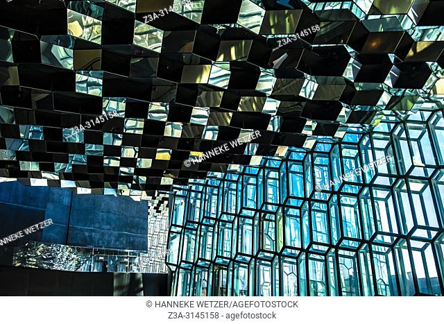 Harpa Concert Hall and Conference Centre in Reykjavic, Iceland. Designed by the Danish firm Henning Larsen Architects in collaboration with Danish-Icelandic...