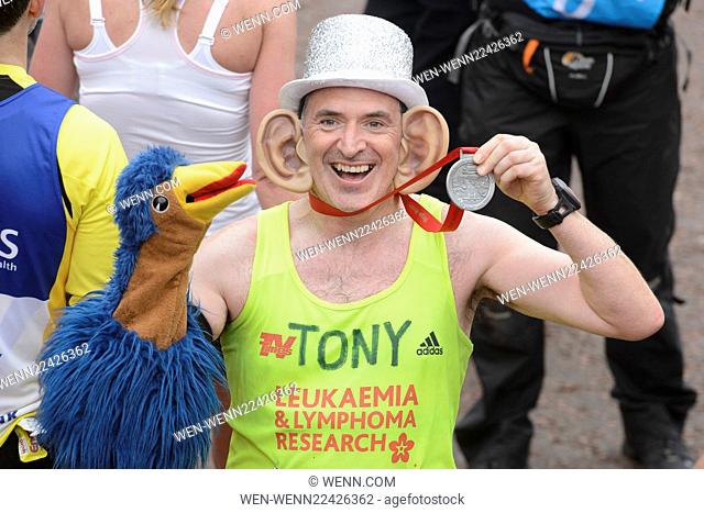 Virgin Money London Marathon 2015 - Celebrities at the finish line Featuring: Tony Audenshaw Where: London, United Kingdom When: 26 Apr 2015 Credit: WENN