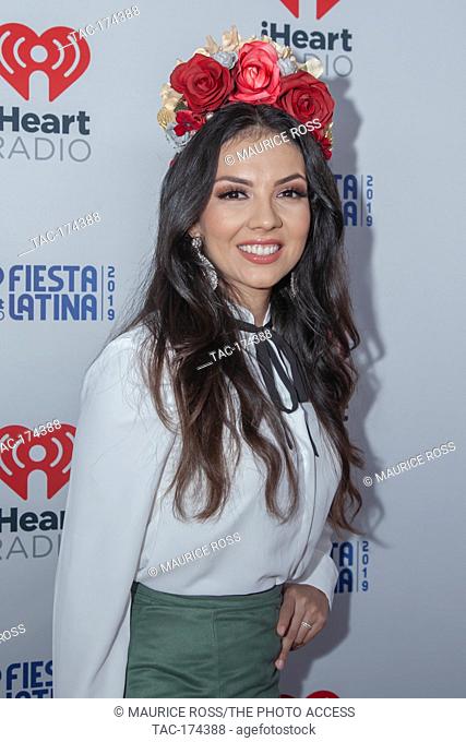 Singer Lupita Infante arrives on the Red Carpet at the IheartRadio Fiesta Latina 2019 at the American Airlines Center on November 2, 2019 in Miami, Florida