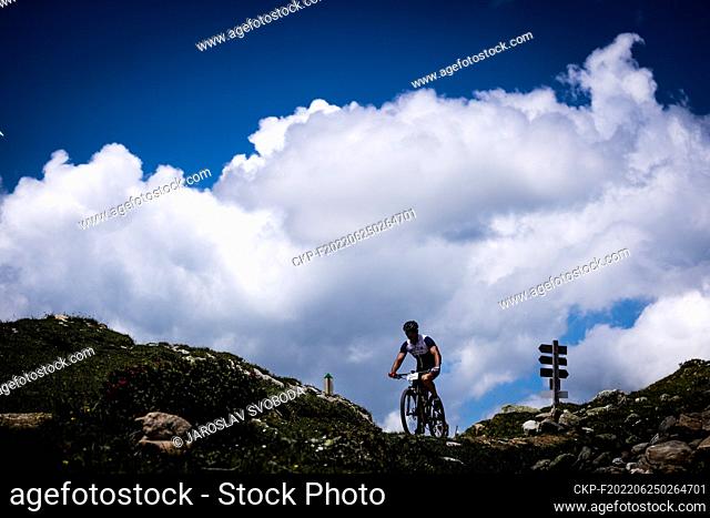 Riders in action during the second stage of MTB stage race Alpentour Trophy in Giglach, Schladming - Dachstein region, Austria, June 24, 2022
