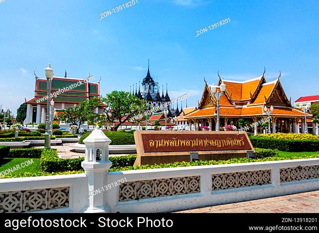 Bangkok, Thailand, March 2013 Rajanaddaram Temple Worawihan, Wat Rajanadda, is a temple of the early Rattanakosin Period