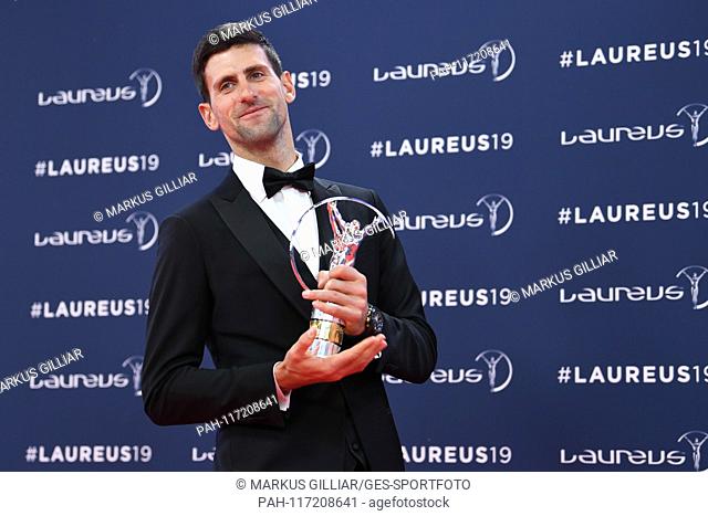 Novak Djokovic (Laureus World Sportsman of the Year Award) with Trophy GES / Sports General / Laureus World Sports Awards 2019, 18.02