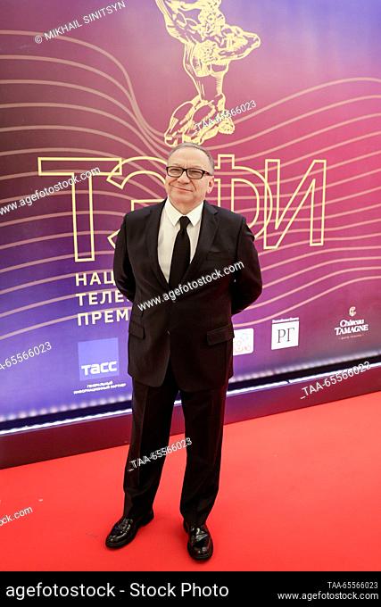 RUSSIA, MOSCOW - DECEMBER 8, 2023: Producer Igor Ugolnikov attends a ceremony to present the 2023 TEFI national television awards at the Marriott Imperial Plaza...